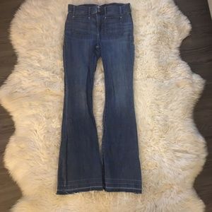 mid rise bell flare jeans